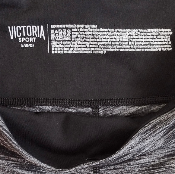 Victoria’s Secret Grey Sport Knockout Tight Leggings Cut Out Women's Size Medium - Picture 11 of 12